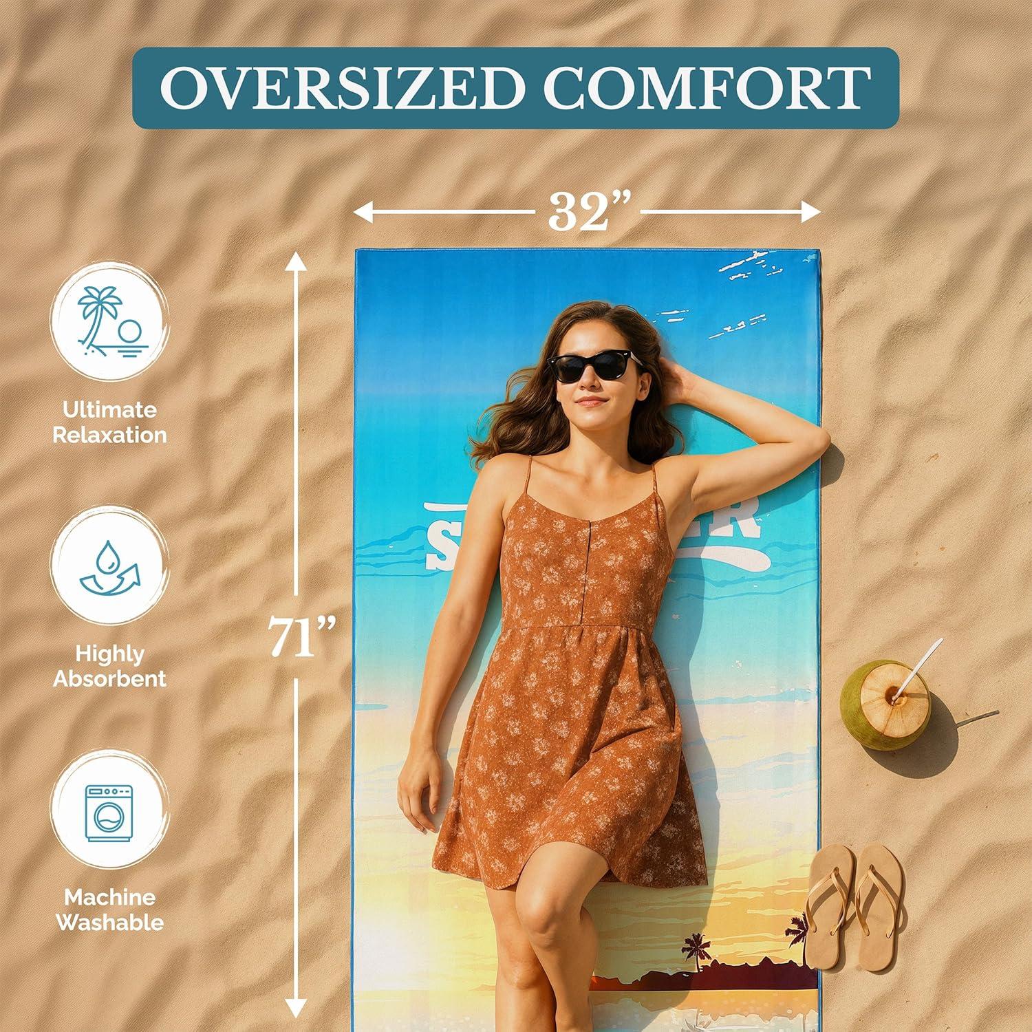 Toalla de Playa Casa Platino 2 Paquete Microfibra 180x80 cm