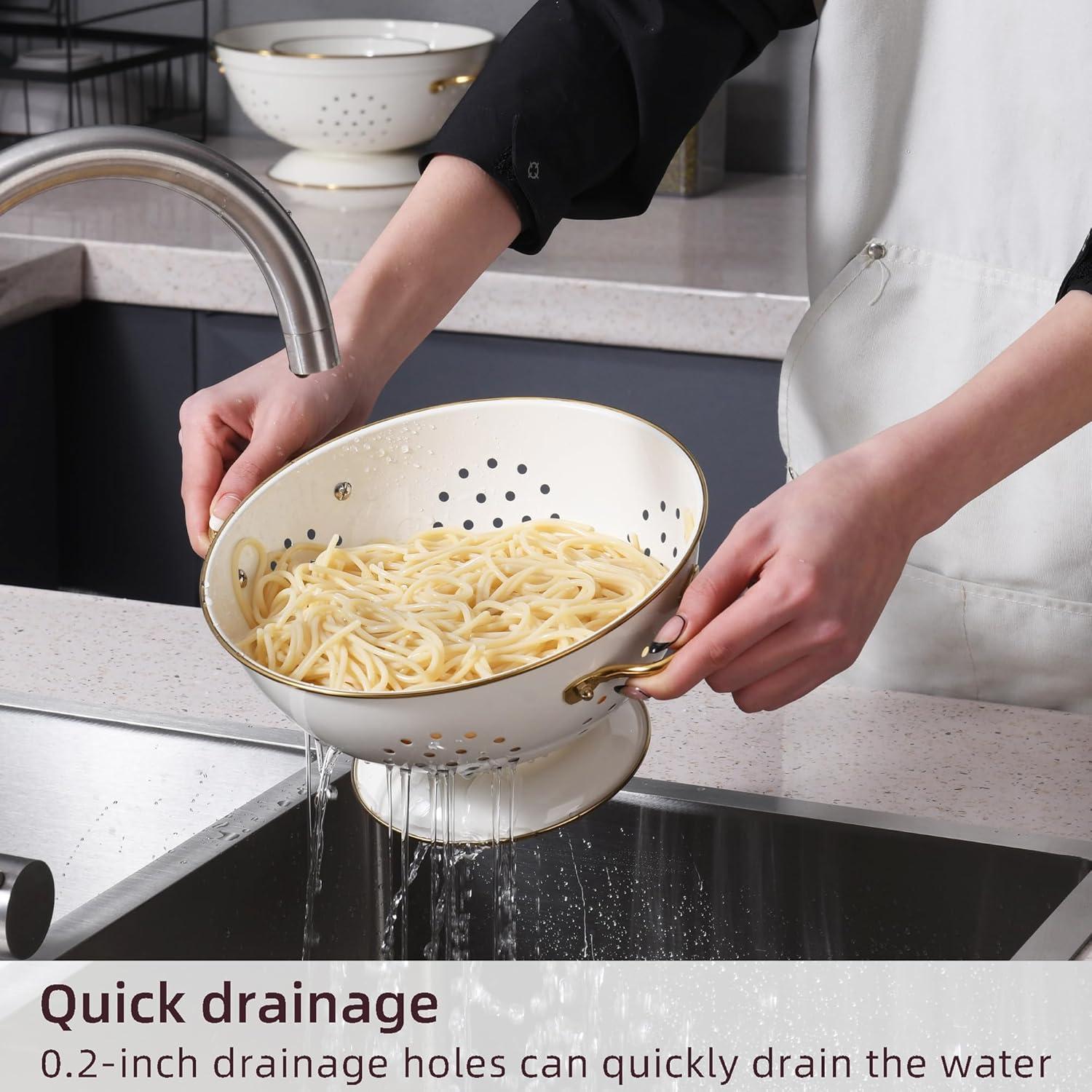 Juego de Coladores de Metal BeFare 3 Piezas 1, 3.5 y 5 Litros