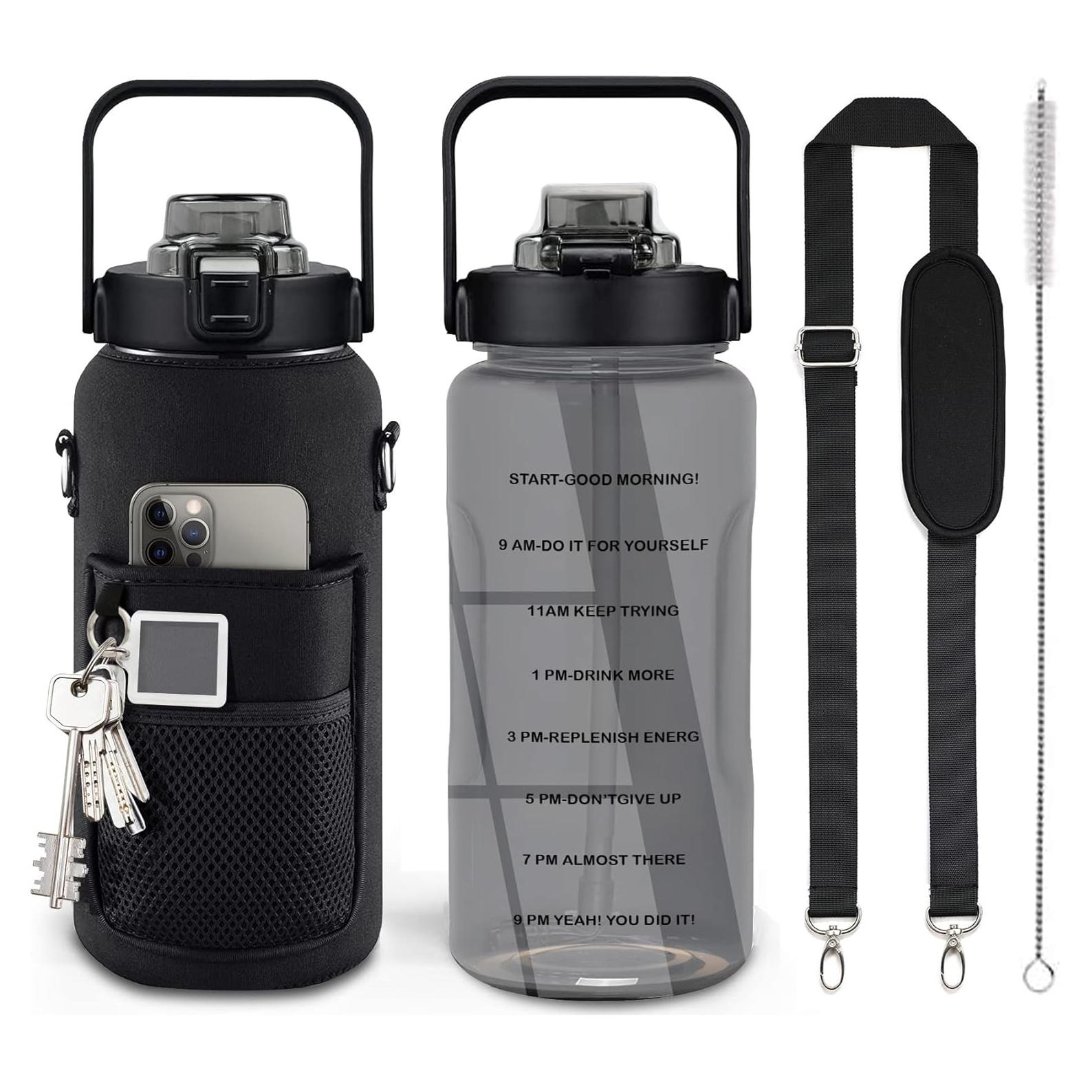 Botella de Agua Chokoter 2.13L con Pajilla y Marcador de Tiempo