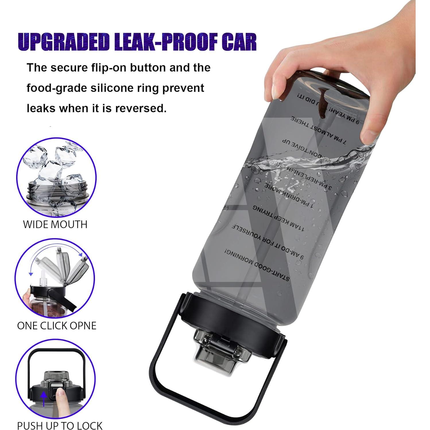 Botella de Agua Chokoter 2.13L con Pajilla y Marcador de Tiempo