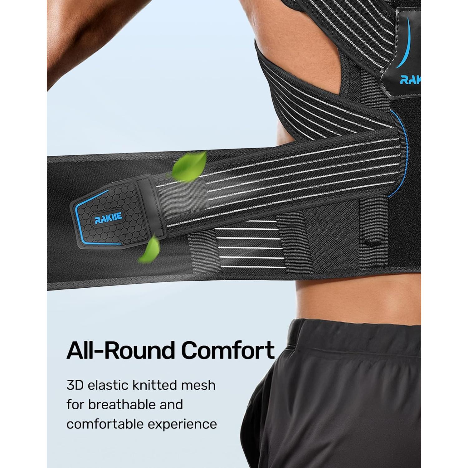 Corrector de Postura Rakiie Faja Espalda Talla S Negro