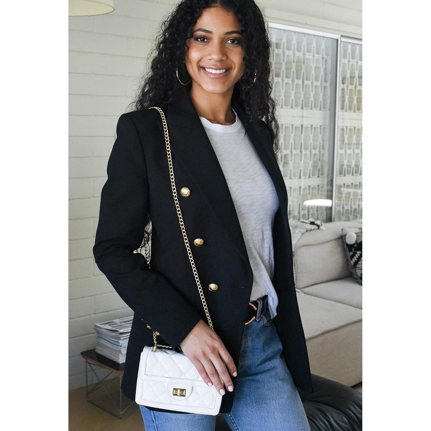 Bolso Cruzado Acolchado SUGU Nova para Mujeres - Negro