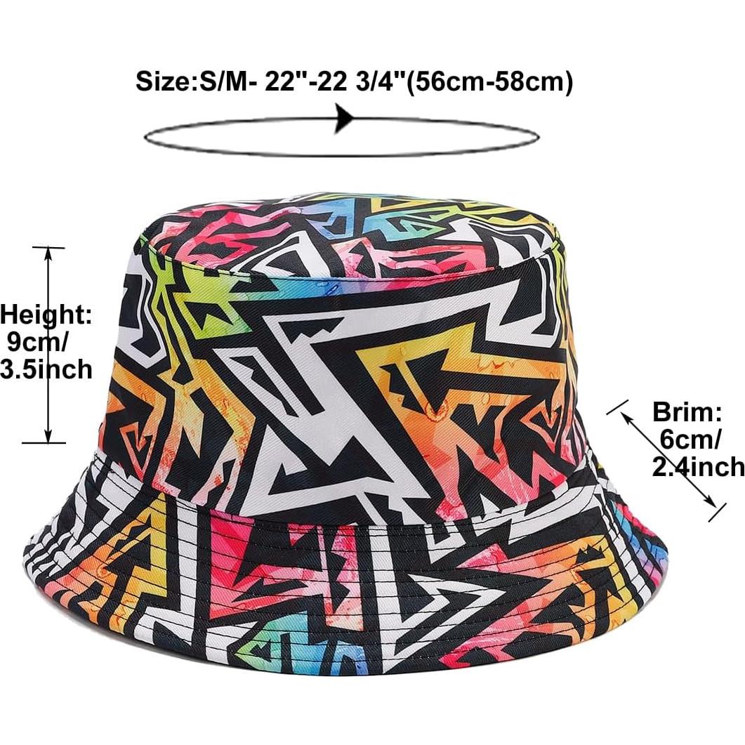 Sombrero de Cubo Reversible Quanhaigou Unisex para Verano