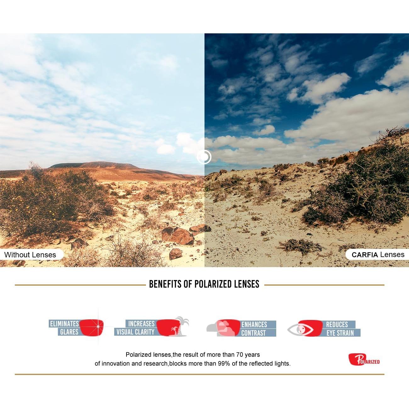 Gafas de sol polarizadas CARFIA CA3216 para hombres UV 100%