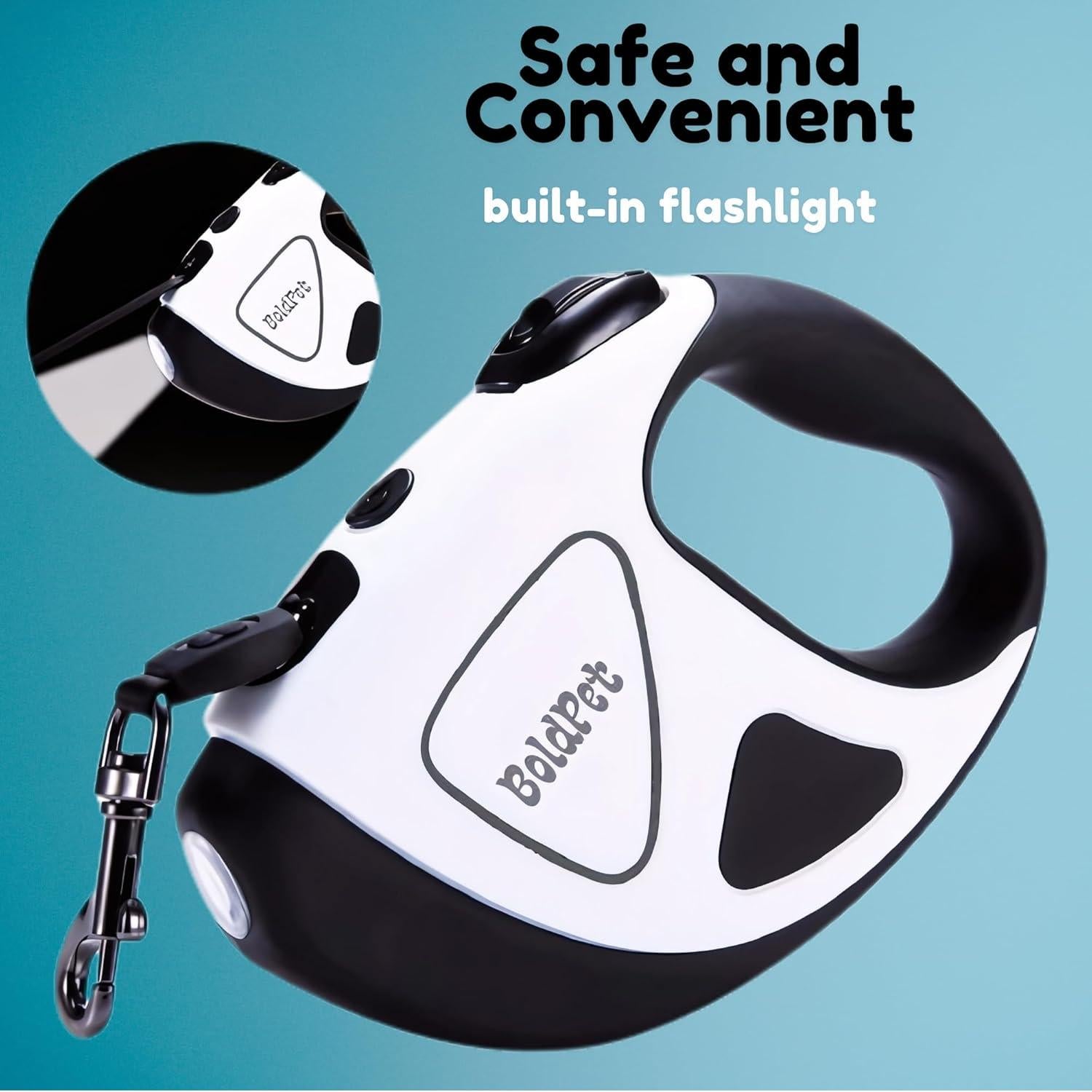 Correa Retráctil para Perros Pequeños Qqpets 3m con LED