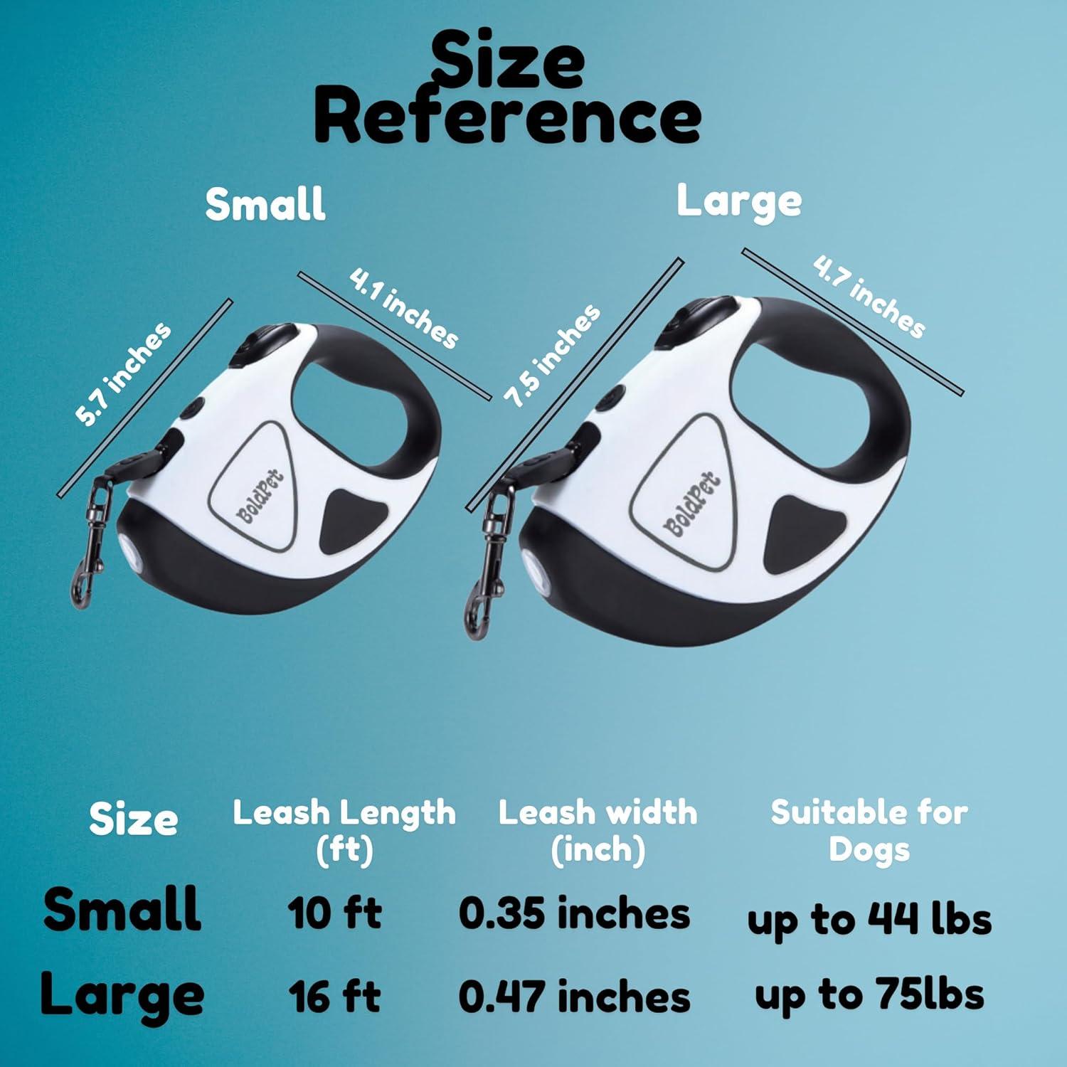 Correa Retráctil para Perros Pequeños Qqpets 3m con LED