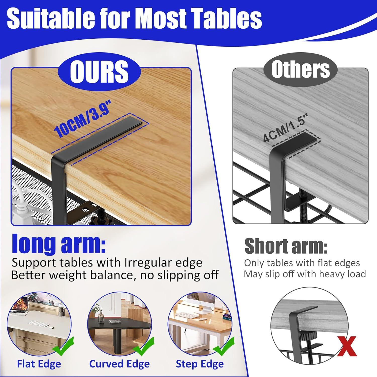 Bandeja de Gestión de Cables REFLYING Negra 34x12 cm
