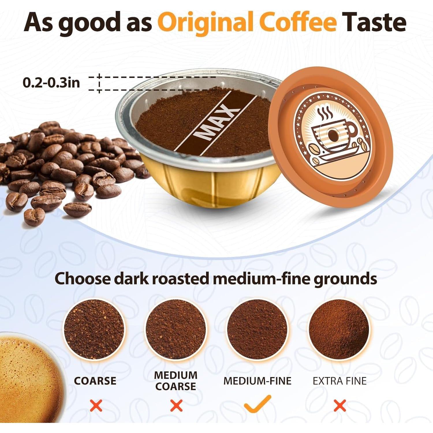 AANQQ Tapas Reutilizables Silicona para Cápsulas Nespresso Vertuo - 3 Pcs