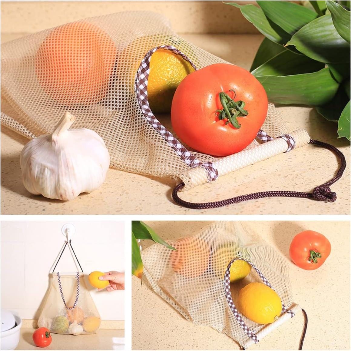 Bolsas de Compras Reutilizables DurReus 2 Piezas Soporte Frutas