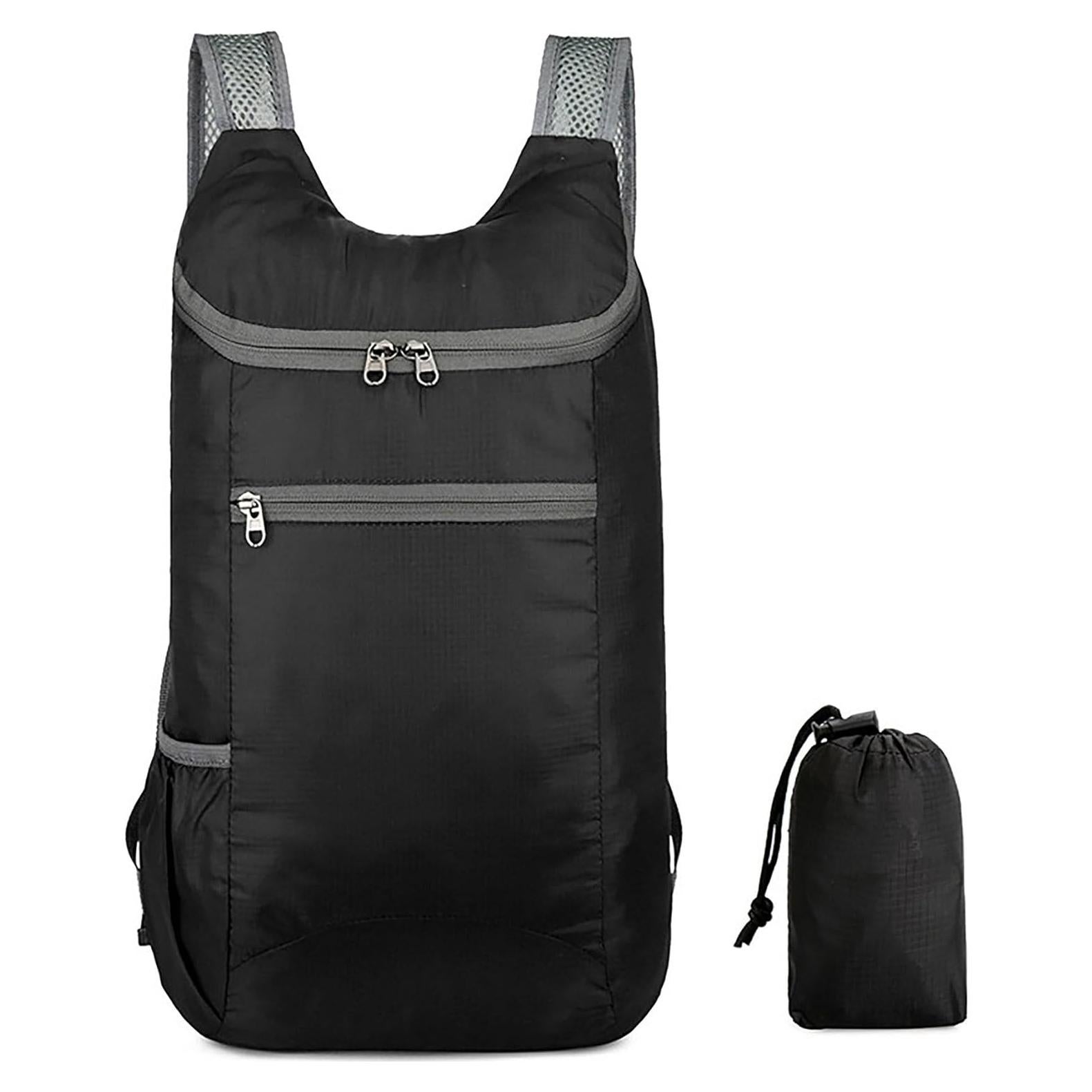 Mochila Plegable Impermeable Unisex 14L - Negro