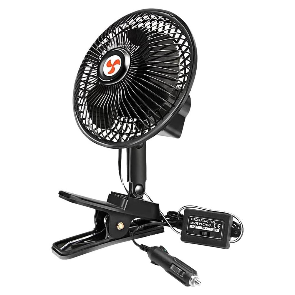 Ventilador Oscilante 12V XGGYA 6" Portátil para Automóvil