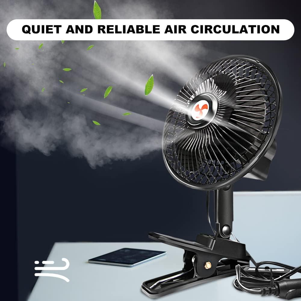 Ventilador Oscilante 12V XGGYA 6" Portátil para Automóvil