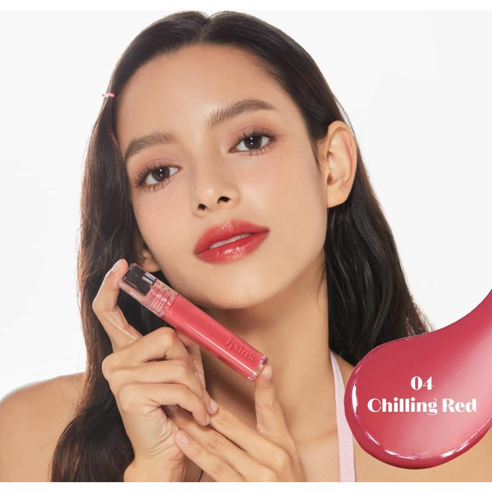 Tinte Labial Brillante ETUDE Glow Fixing #4 Rojo 250g