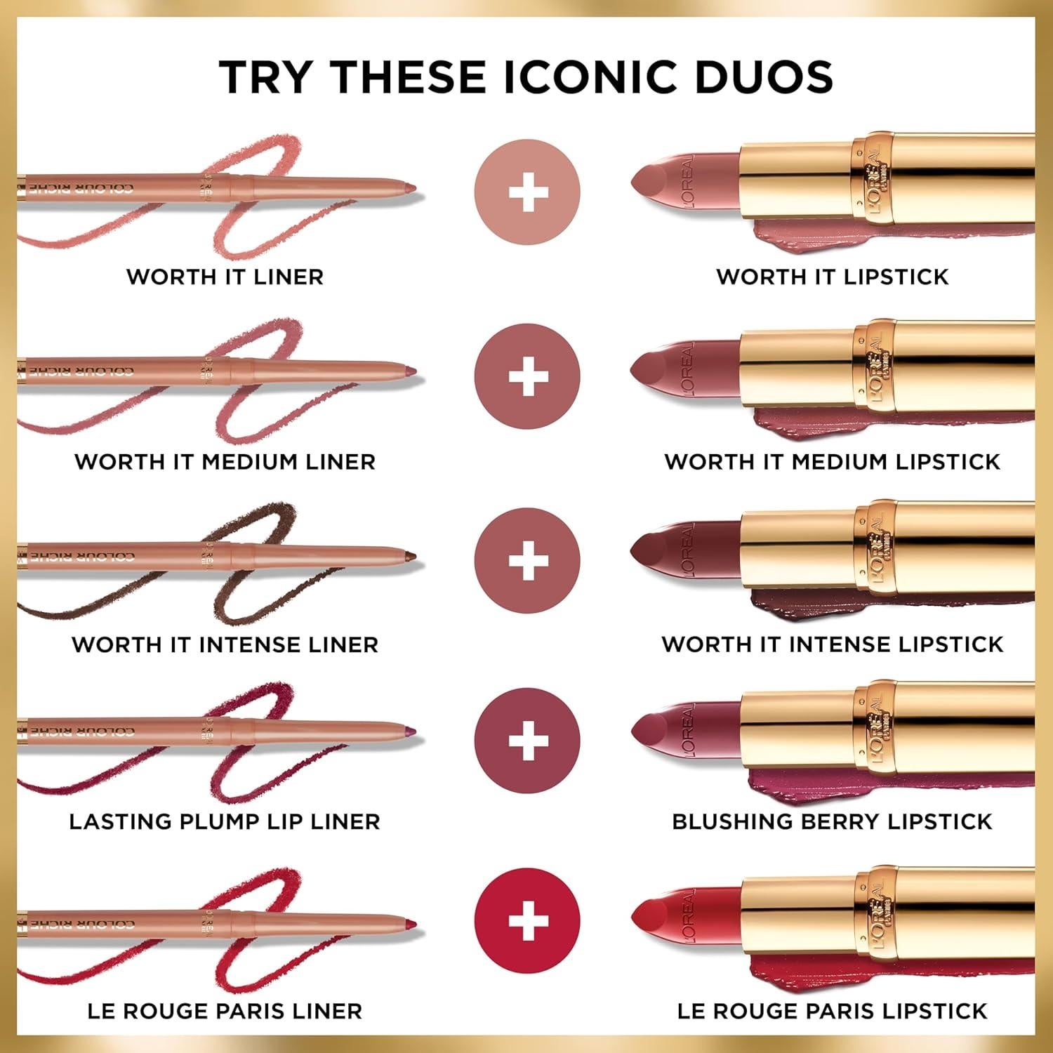 Lápiz de Contorno de Labios L'Oreal Paris Colour Riche 708 Rosa