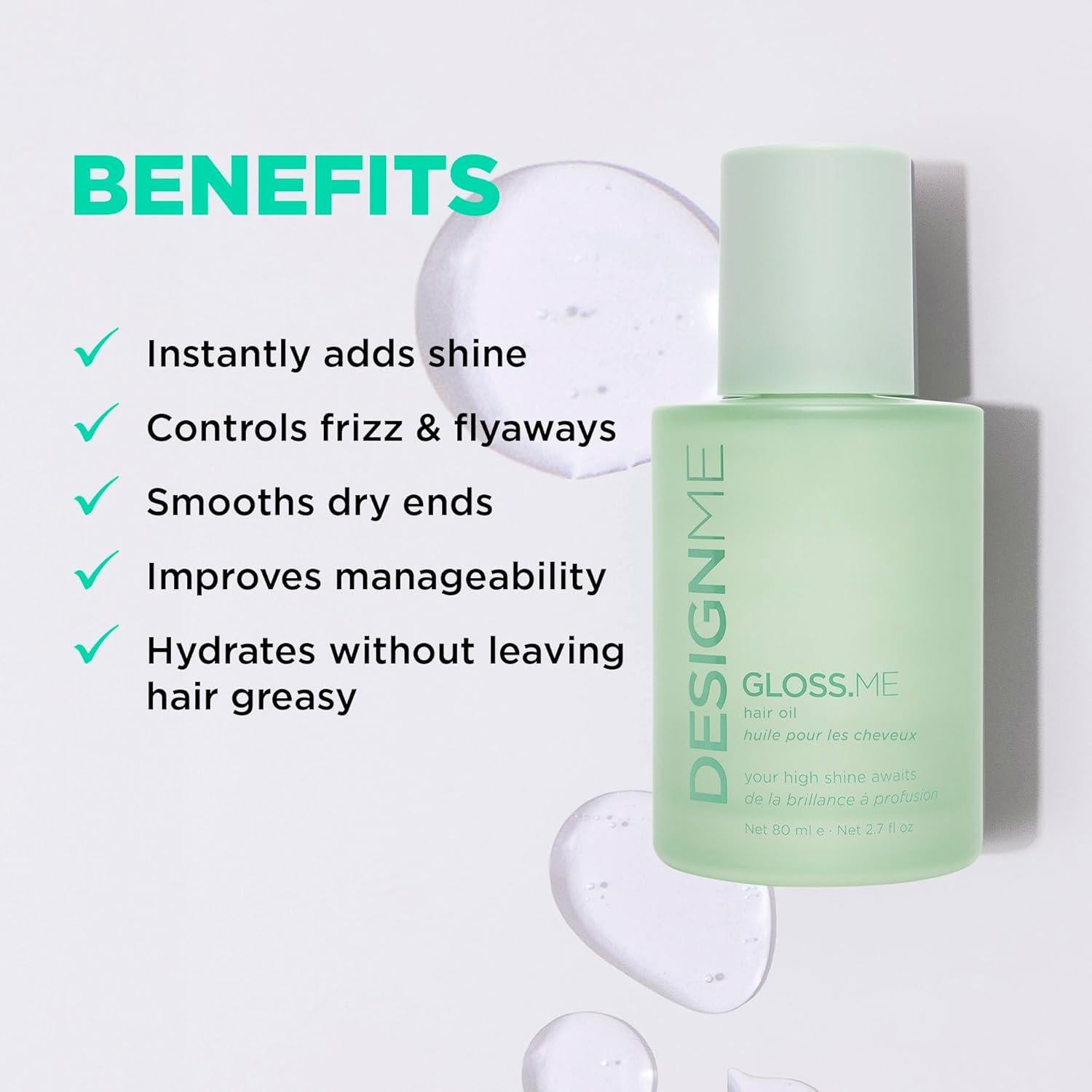 Aceite para Cabello Design.Me GLOSS.ME 25 ml Antifrizz Hidratante