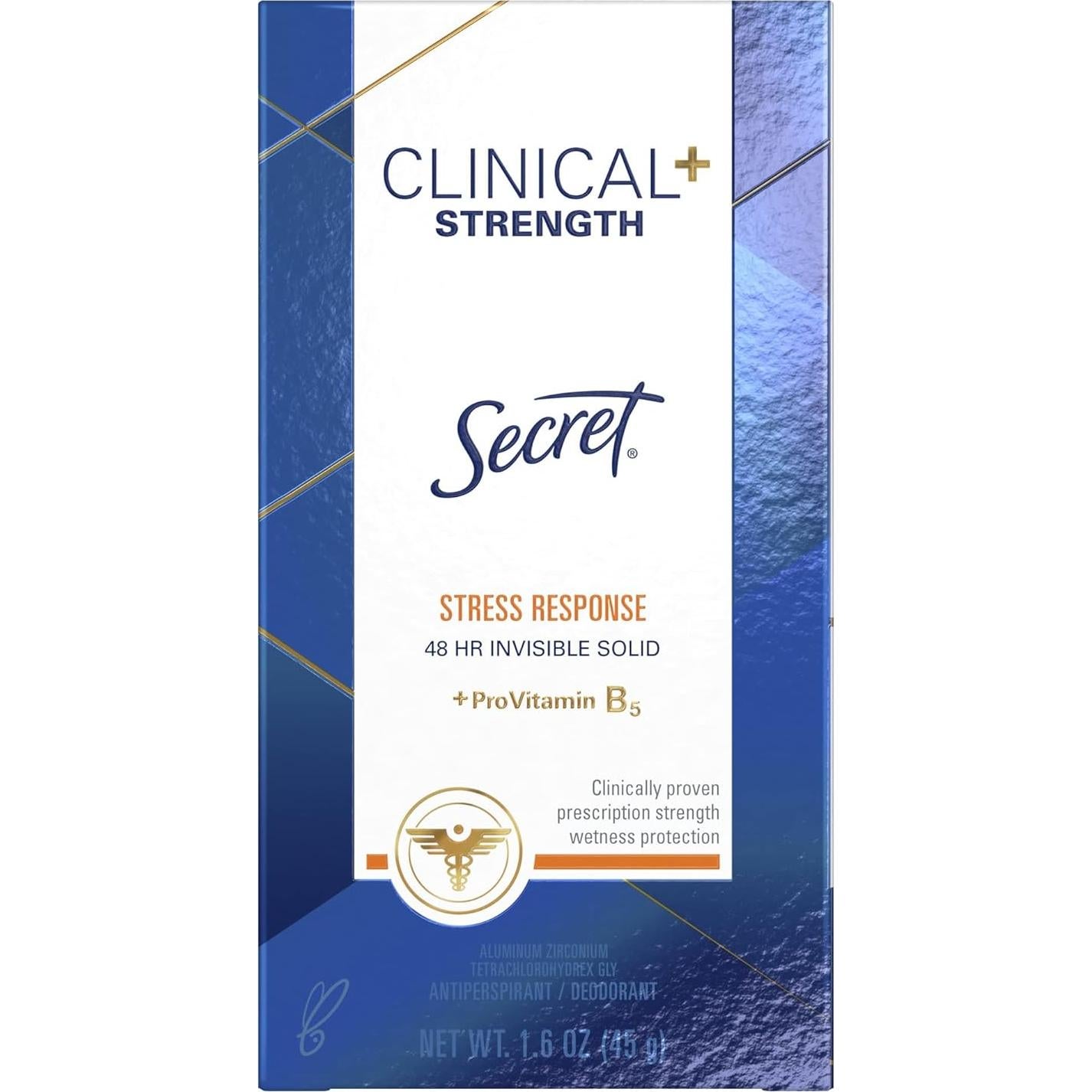 Desodorante Antitranspirante Clínico Secreto Gel 45.36 g x4