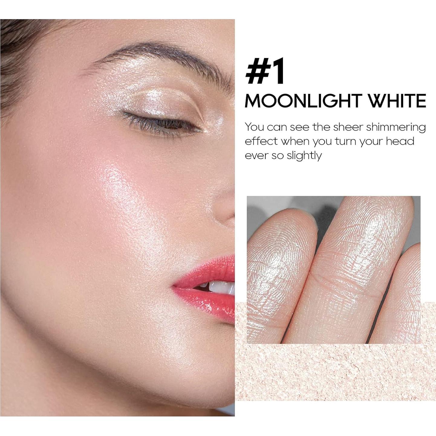 Paleta Iluminador Horneado FREEORR 6 Colores 5.5g #01 Blanco Lunar