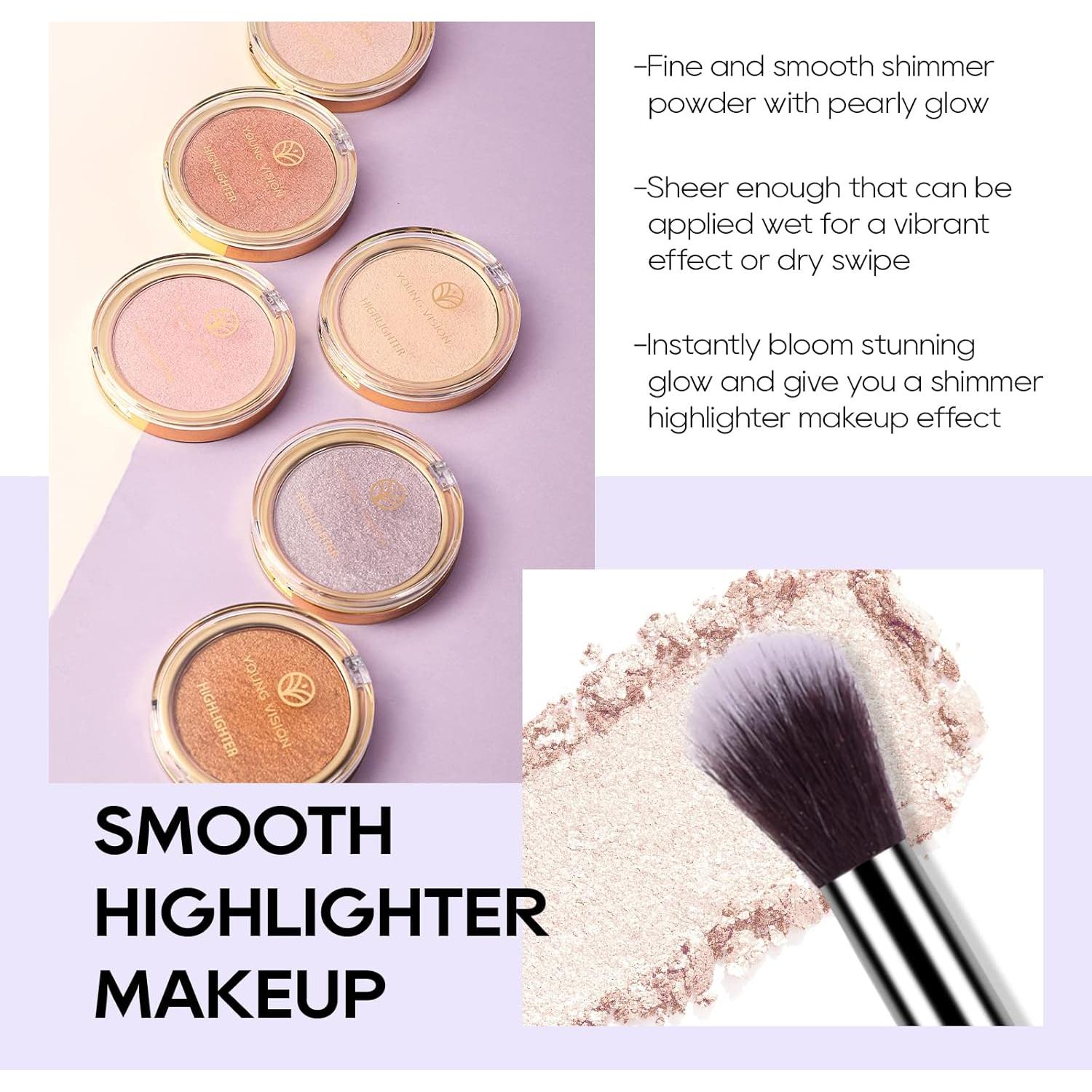 Paleta Iluminador Horneado FREEORR 6 Colores 5.5g #01 Blanco Lunar