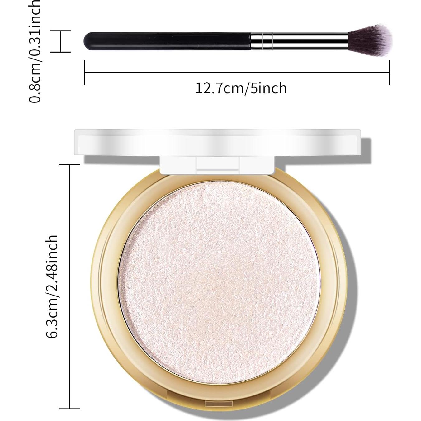 Paleta Iluminador Horneado FREEORR 6 Colores 5.5g #01 Blanco Lunar