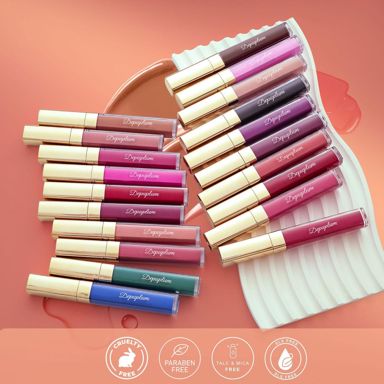 Lápiz Labial Mate Azul Marino Depuplum DM01 - Larga Duración