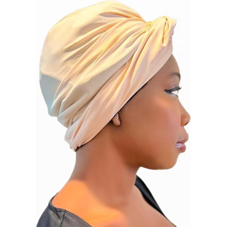 Turbante de Natación SWIG Beige con Bolsa de Playa - Protección Cabello