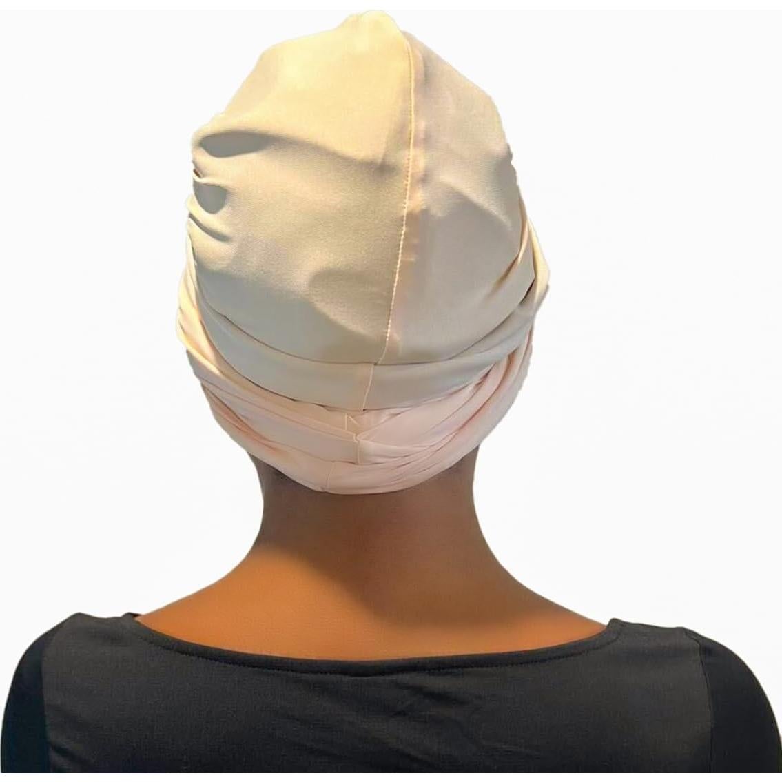 Turbante de Natación SWIG Beige con Bolsa de Playa - Protección Cabello