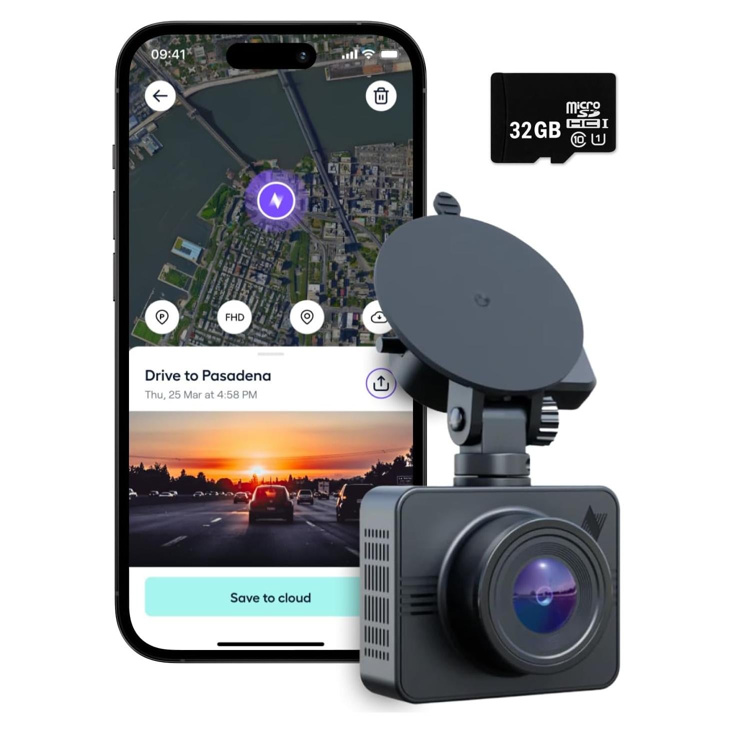 Cámara Dash Nexar Beam - 32GB, Modo Estacionamiento 24H