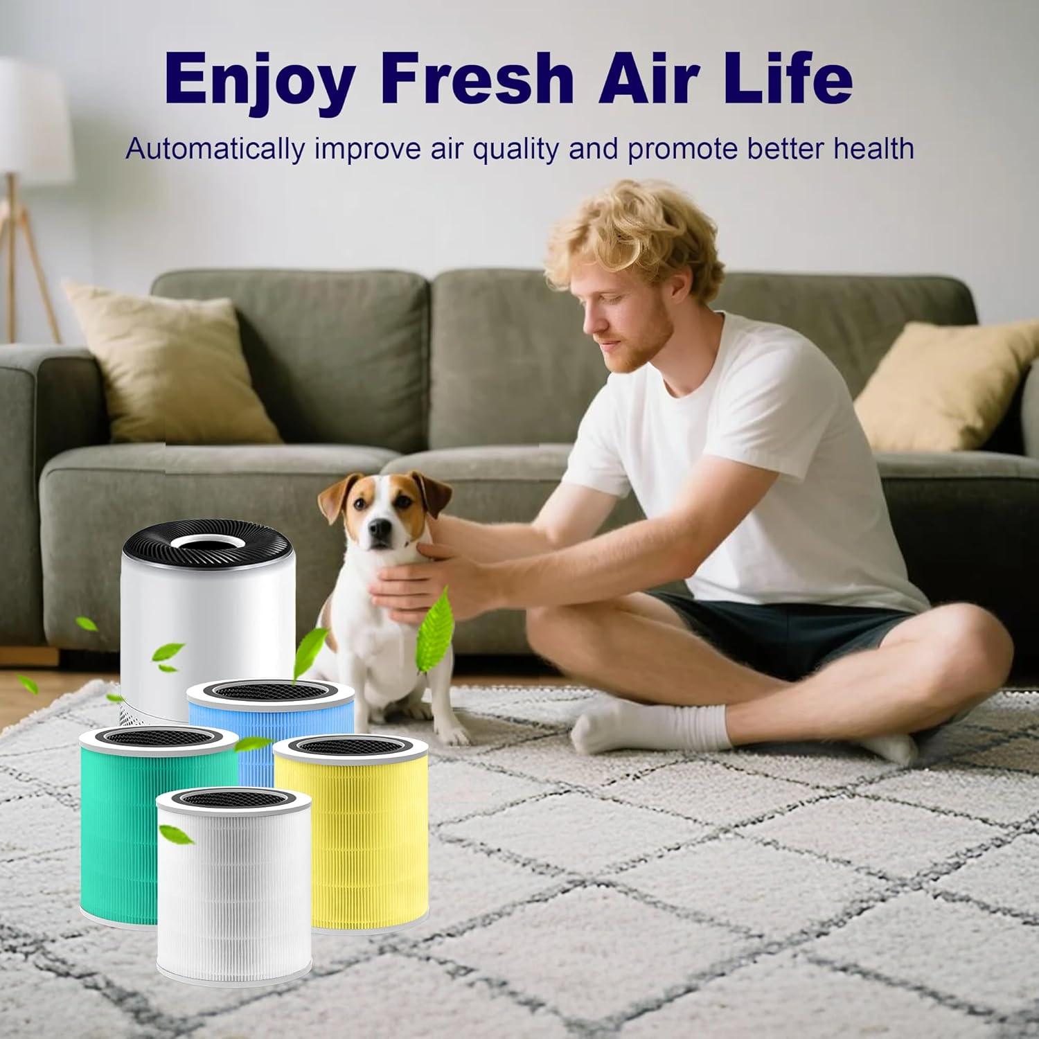 Filtro de Reemplazo HEPA 3-en-1 PETOX para Purificador Levoit Core 400S