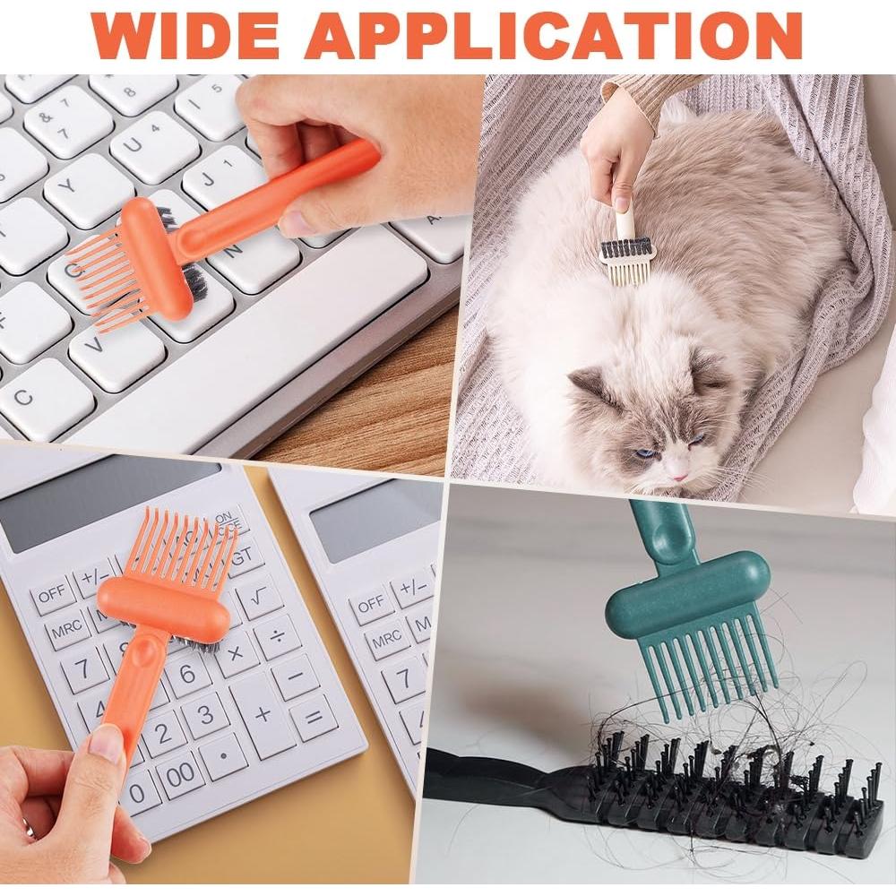 Limpiador de Cepillos para Cabello 2 en 1 Waieoc - Naranja