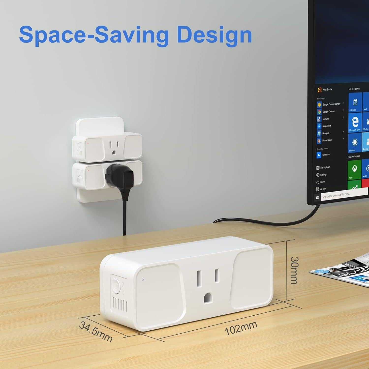 Enchufe Inteligente Milfra 2.4GHz WiFi Control por Voz