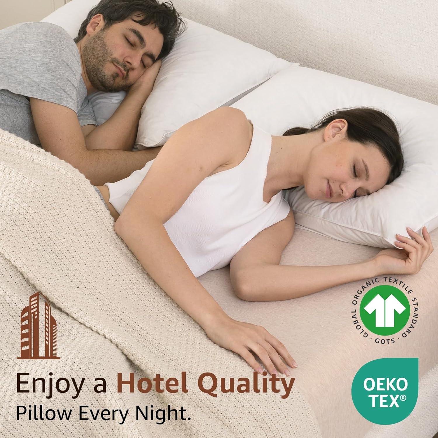 Almohada de Plumas AIKOFUL Estándar 20x66 cm Orgánica