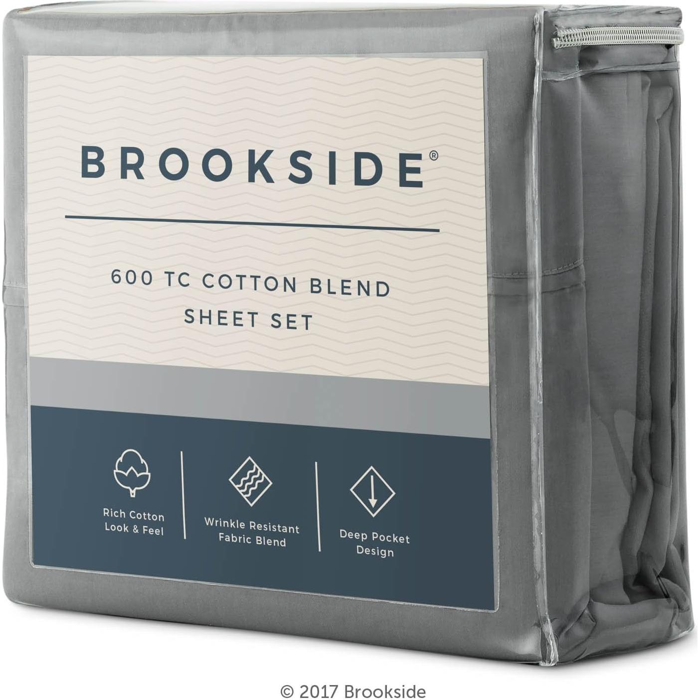 Conjunto de Sábanas Doble Brookside - Algodón Mezcla - Pizarra