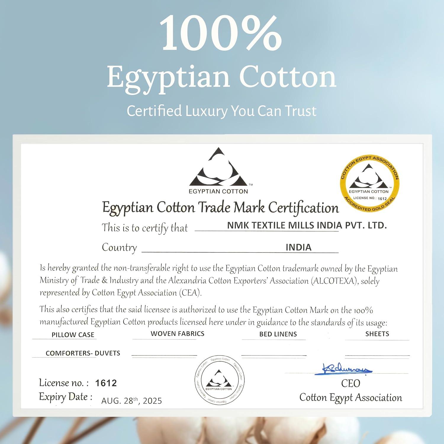 Conjunto de Sábanas de Lujo 100% Algodón Egipcio California Design Den - Completo Beige