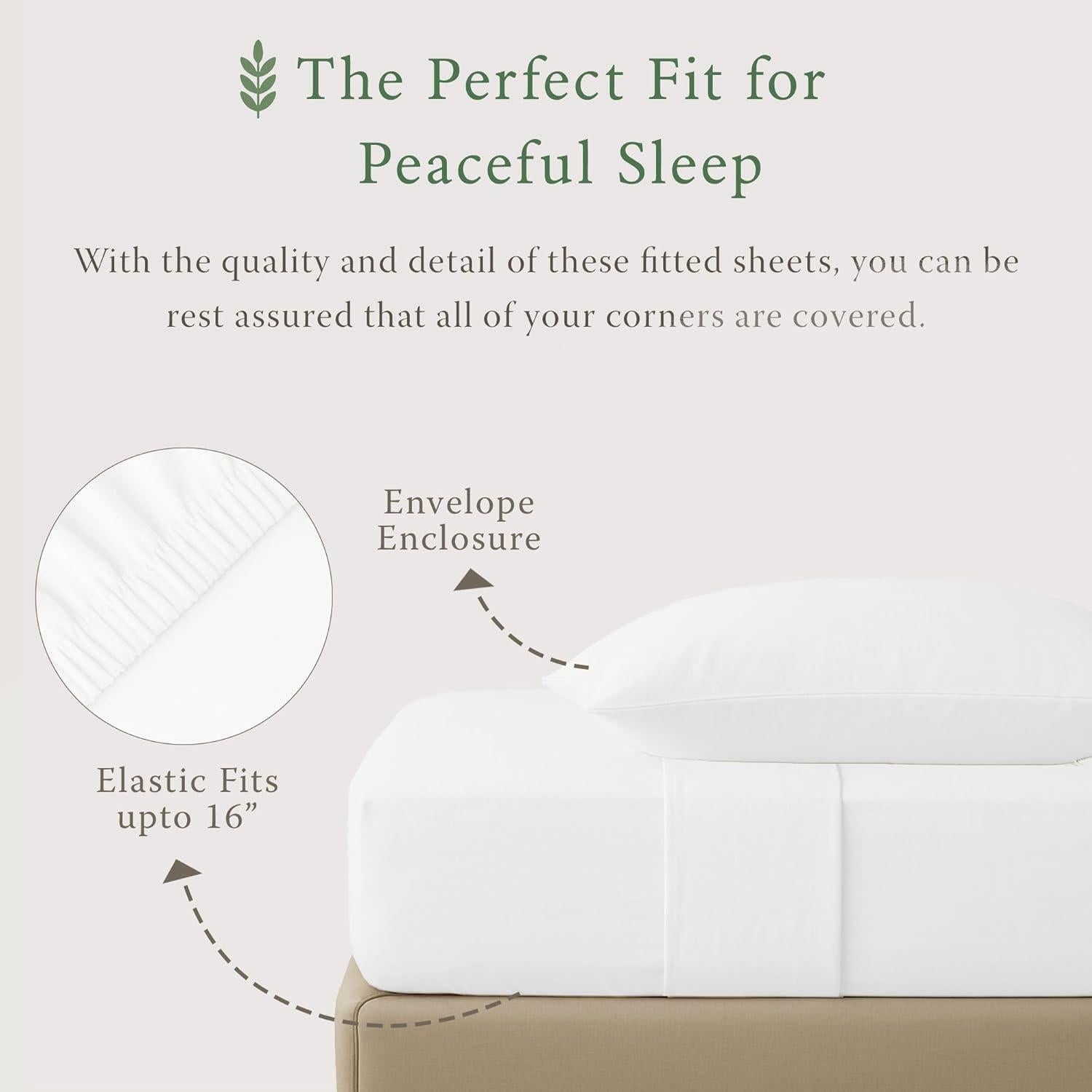 Juego de Sábanas Twin Threadmill de Algodón Orgánico - 3 Piezas