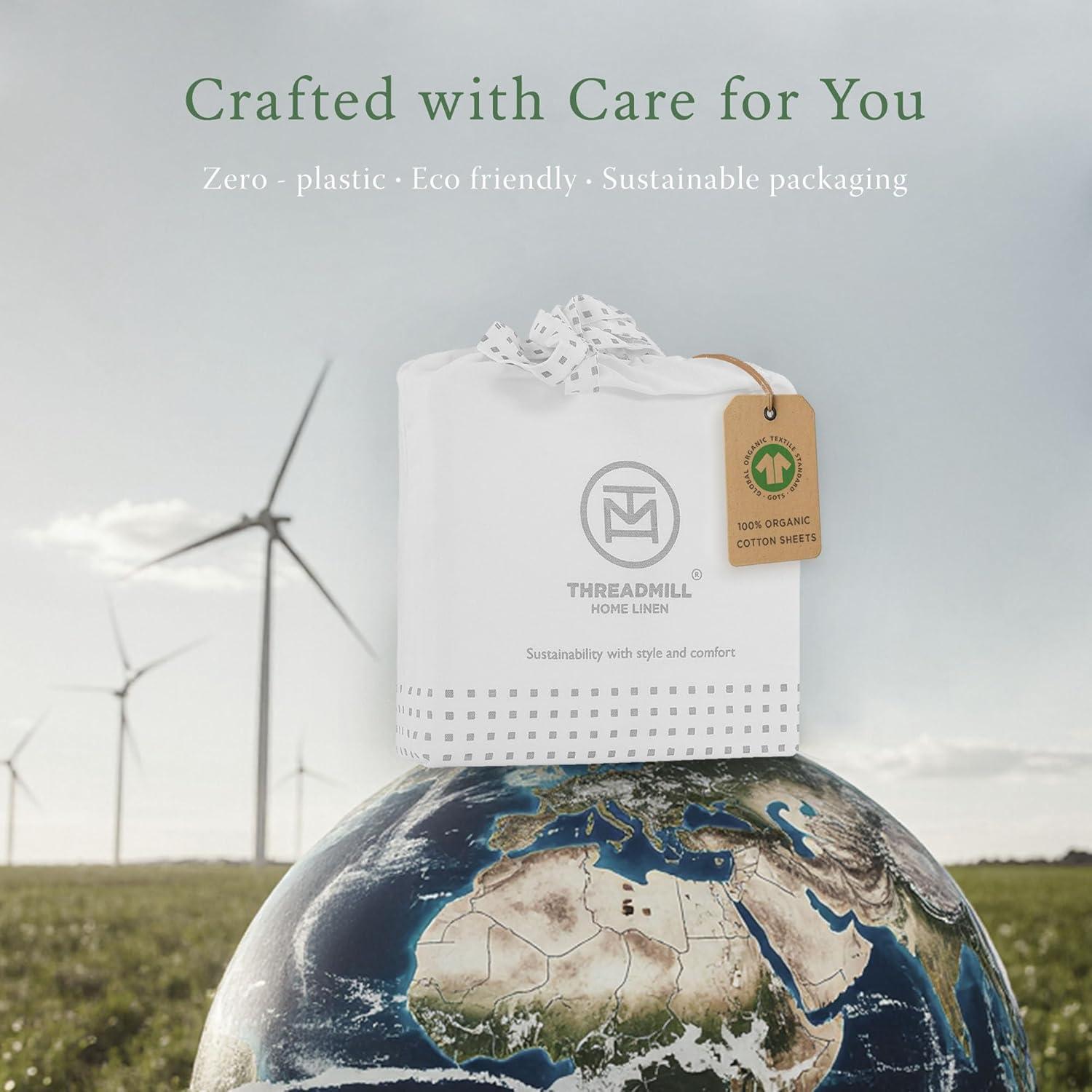 Juego de Sábanas Twin Threadmill de Algodón Orgánico - 3 Piezas