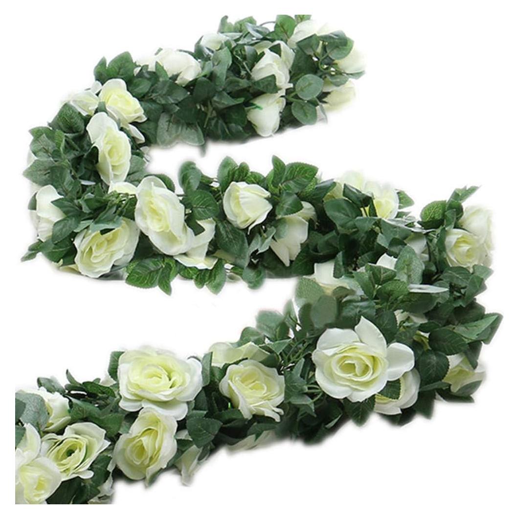 Guirnalda de Rosa Artificial ELINSON 4.88m 2 Piezas Decoración