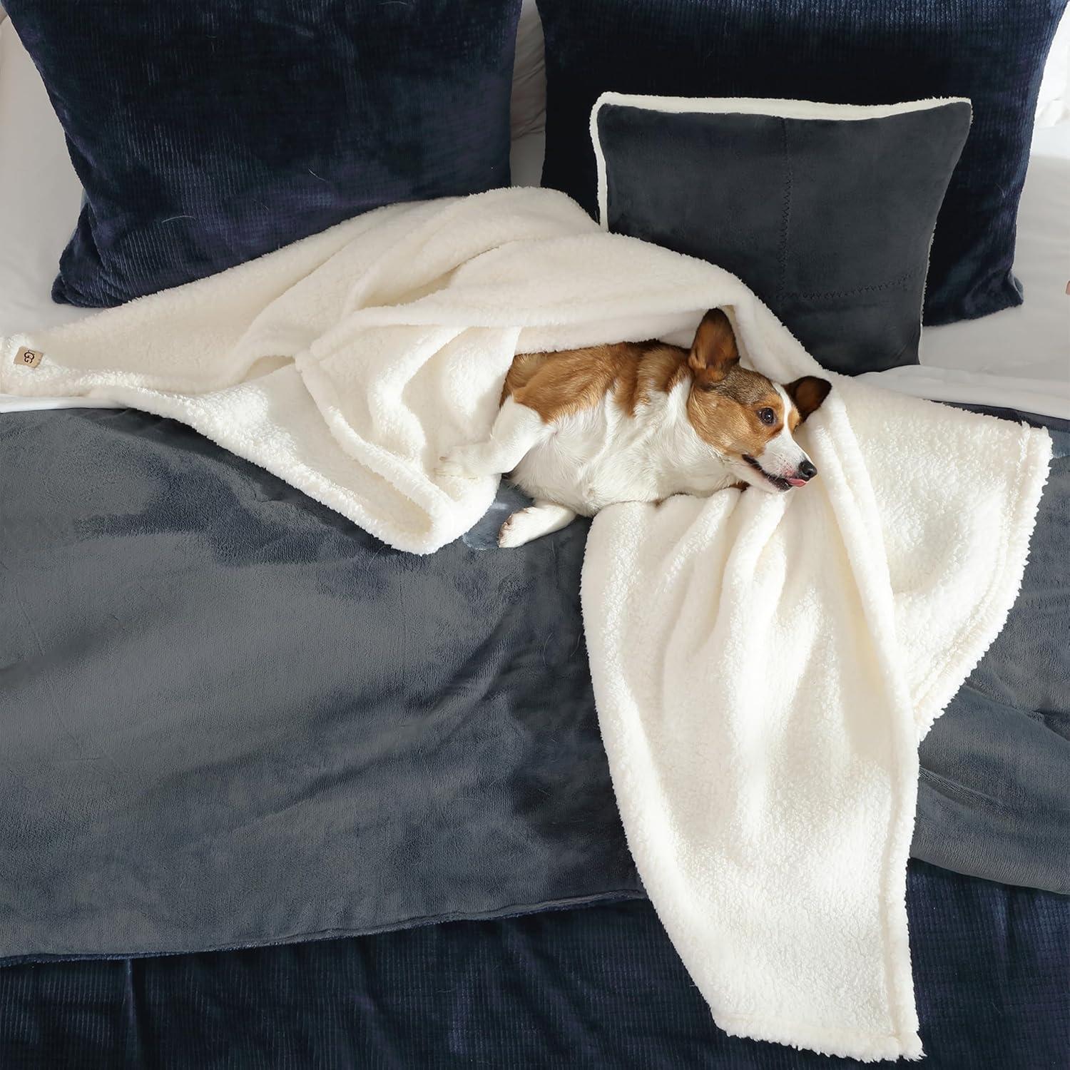 Juego de Edredón UGG Remina King 5 Piezas Azul Marino