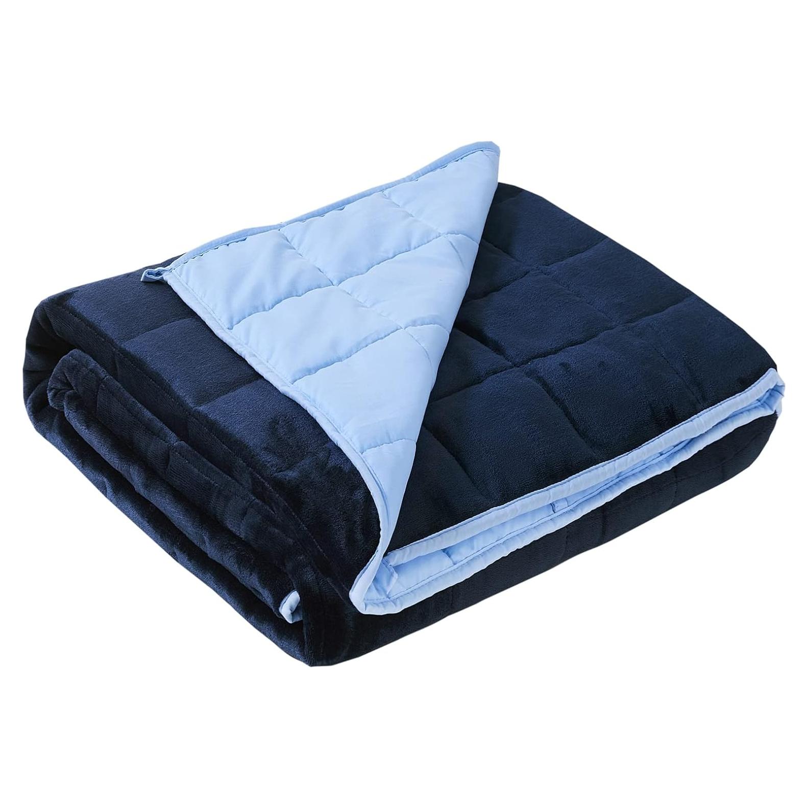 Manta con peso Satwip 4.54 kg Azul 121x183 cm Franela Transpirable