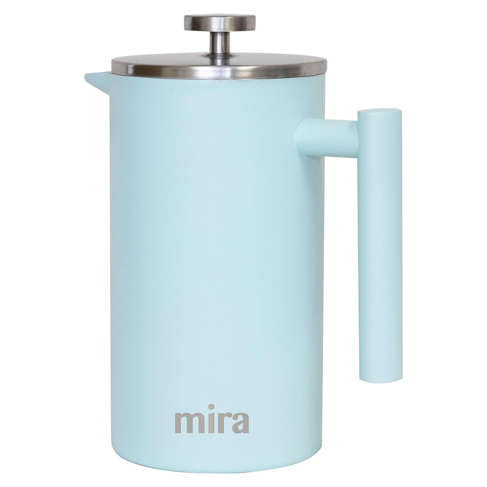 Prensa Francesa Aislada MIRA 20 oz Acero Inoxidable Azul