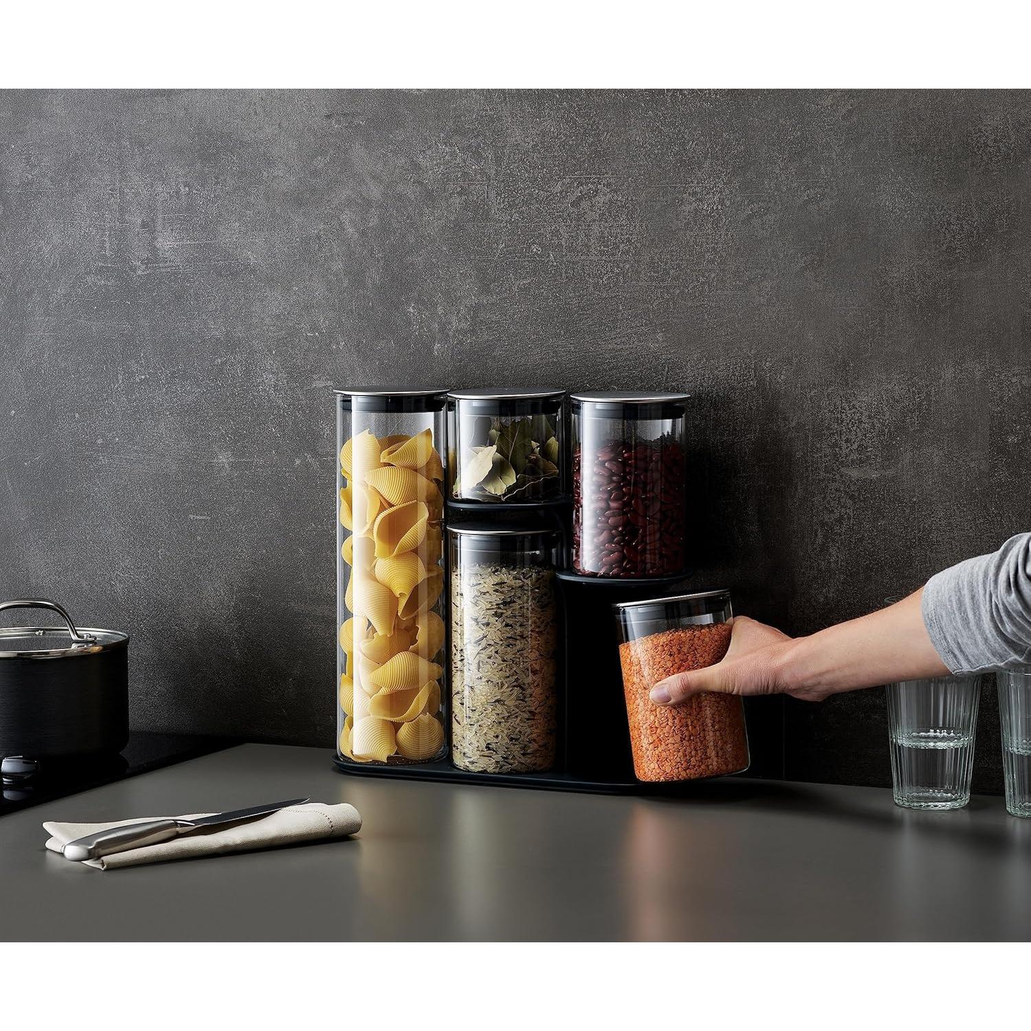 Joseph Joseph Podium 100 Soporte Almacenamiento 5 Piezas Vidrio Acero