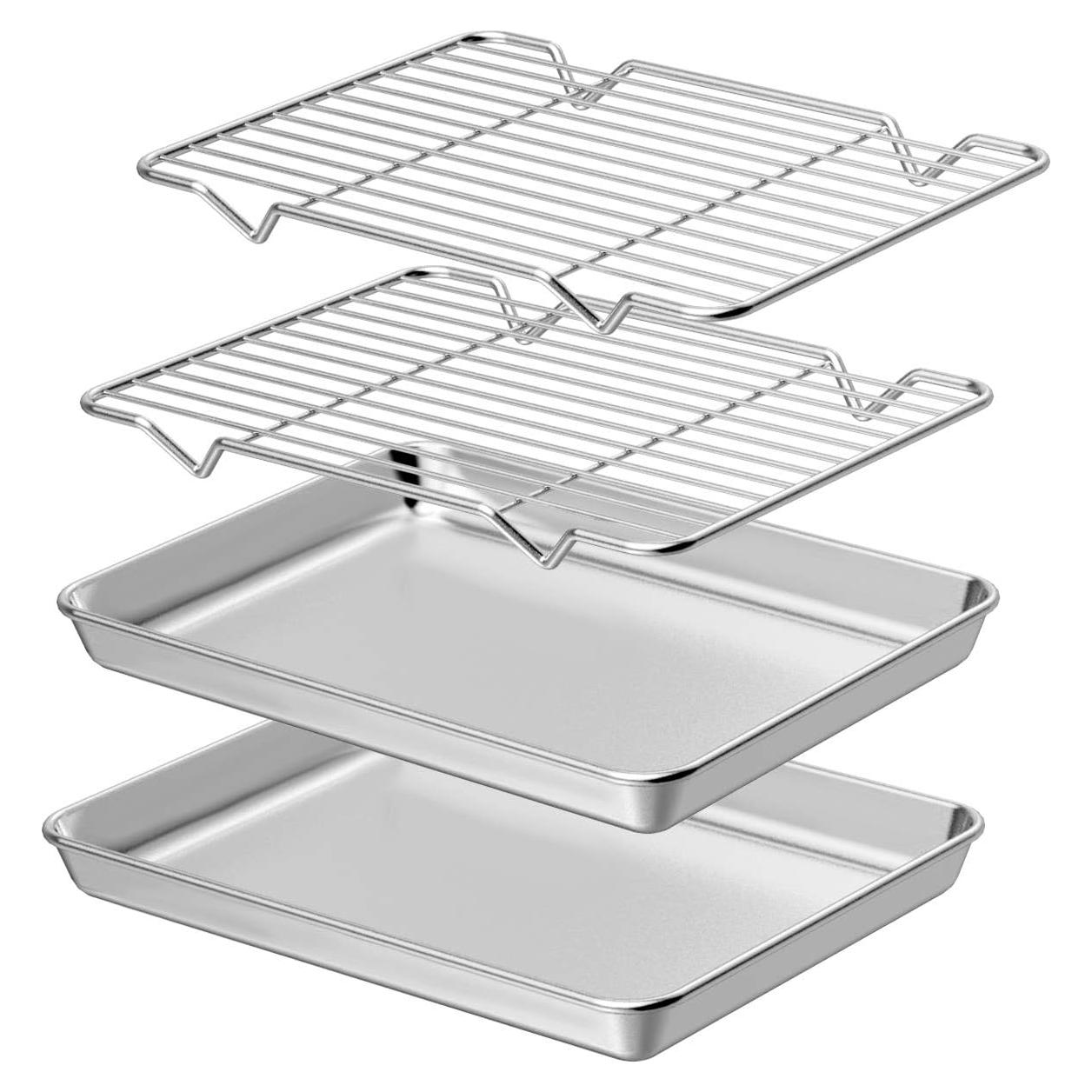 Juego de Bandejas para Hornear Wildone Acero Inoxidable 22.86x17.78cm