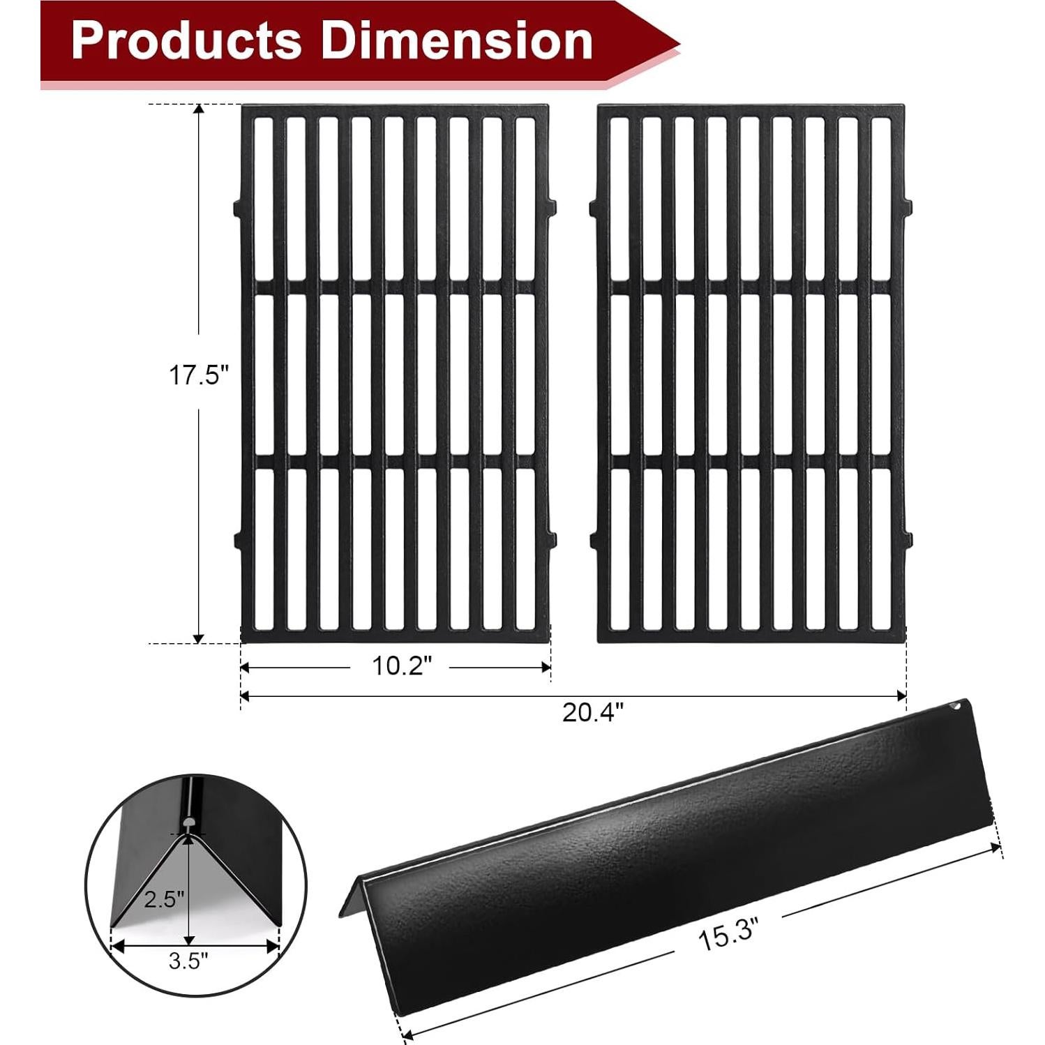 Rejillas de Parrilla Hiorucet 7637 para Weber Spirit II 200