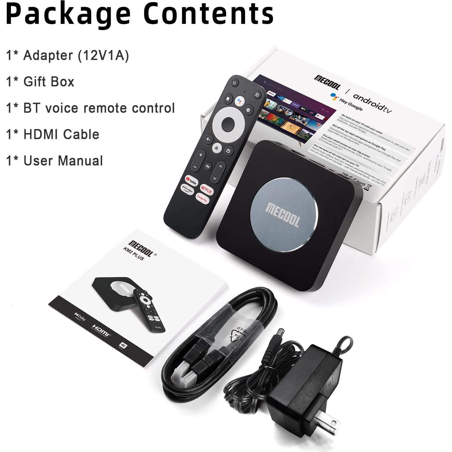 TV Box Android 11.0 MECOOL KM2 Plus 2GB 16GB 4K Dolby Atmos