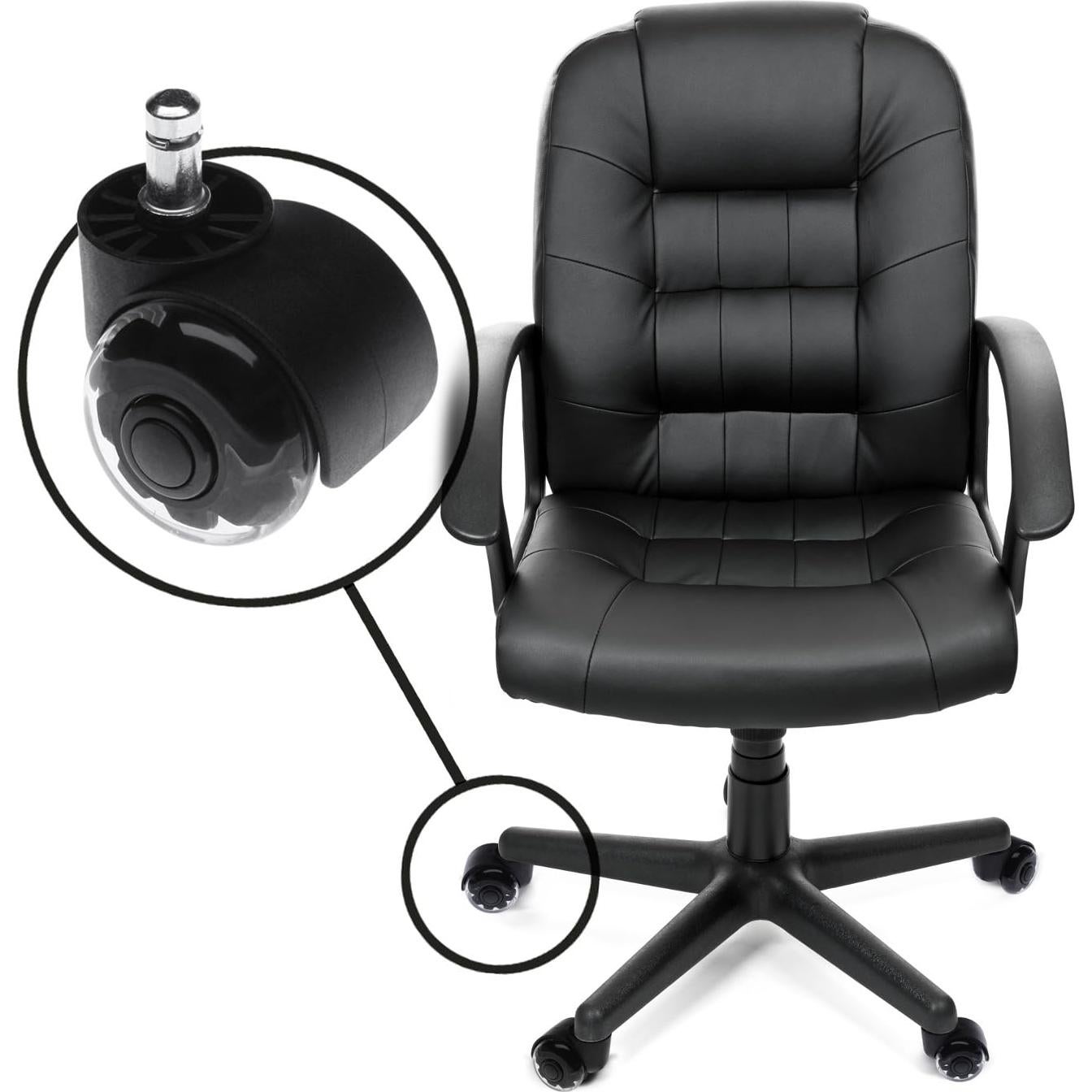 Ruedas de silla de oficina Slipstick 2" goma premium set 5