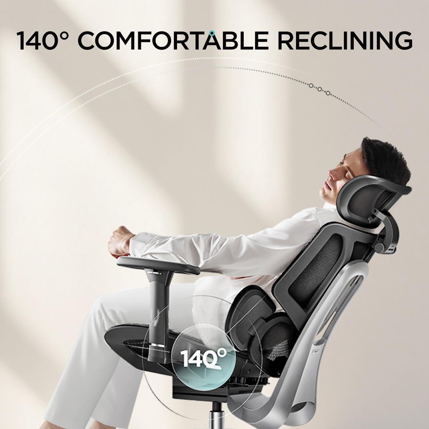 Silla de Oficina Ergonómica Hbada E3 Air - Soporte Lumbar Ajustable