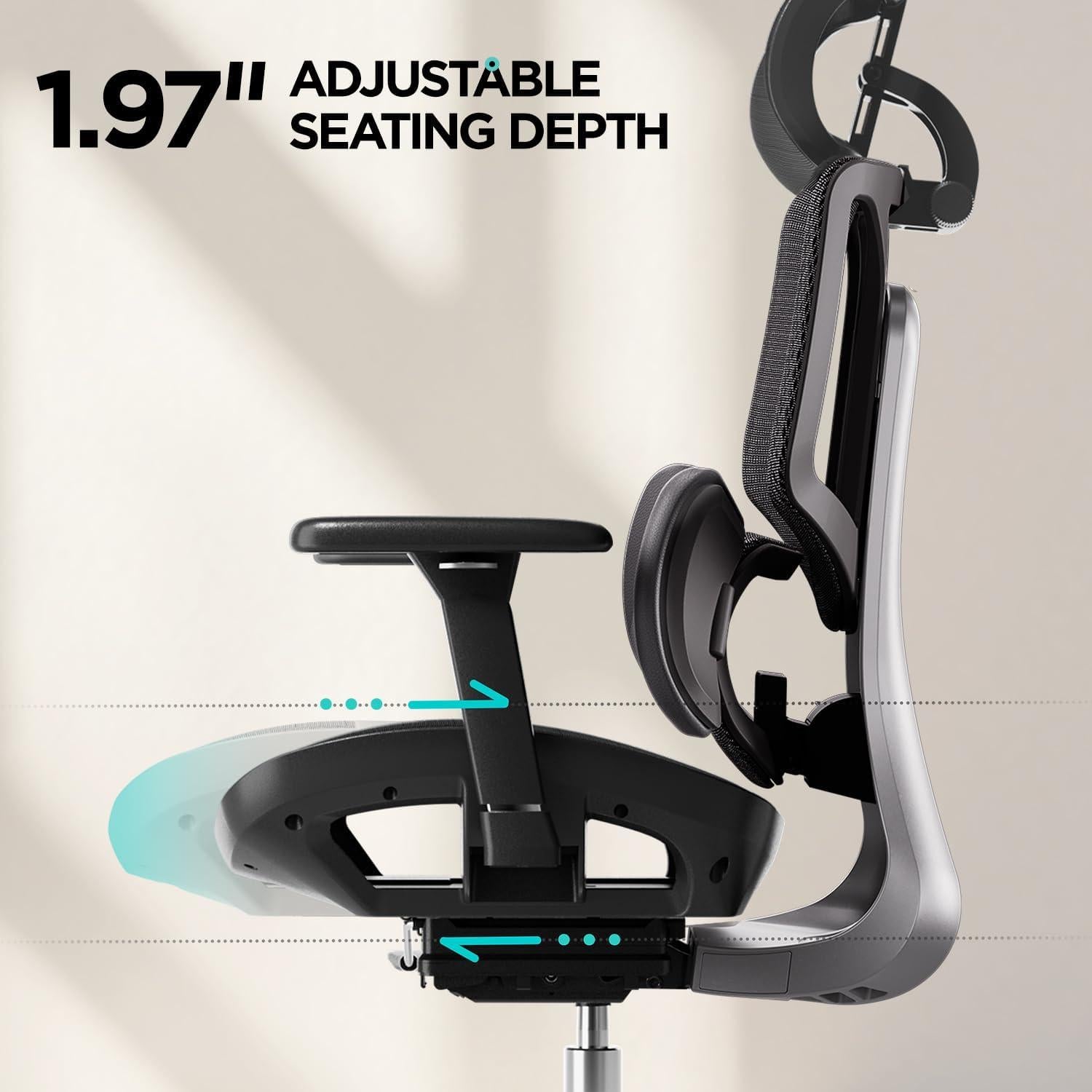 Silla de Oficina Ergonómica Hbada E3 Air - Soporte Lumbar Ajustable
