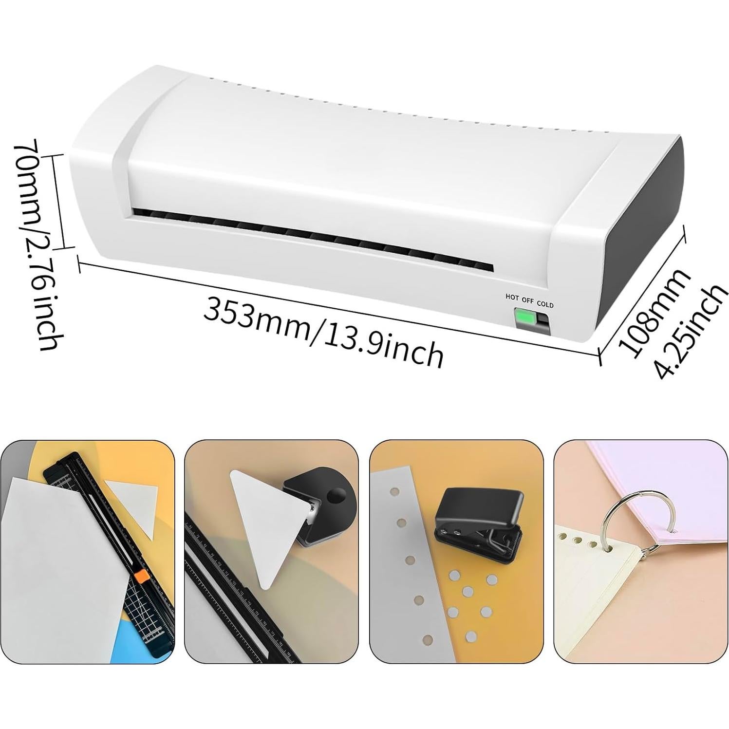 Máquina Laminadora Térmica A4 MakShein 6 en 1 22.86x29.21 cm