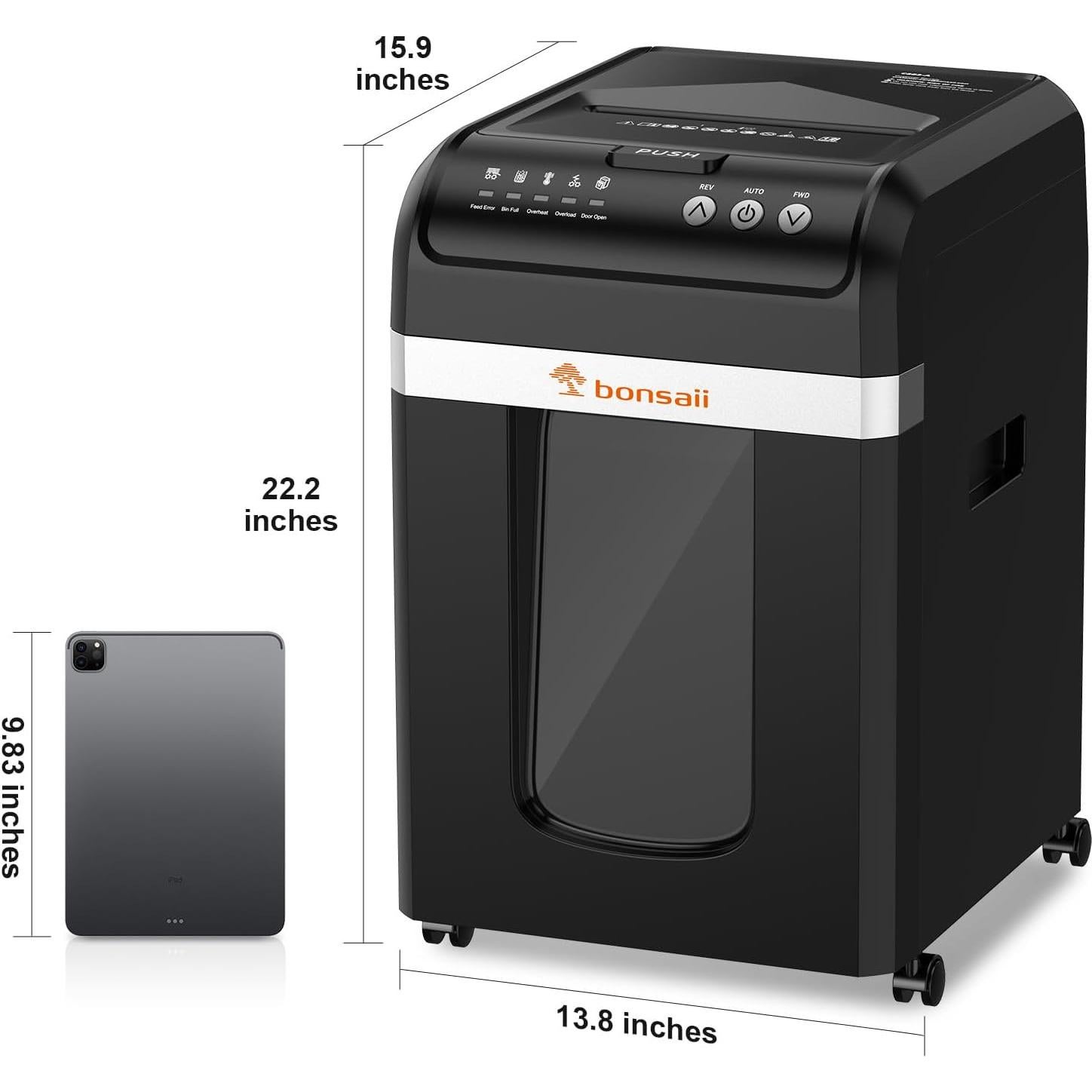 Trituradora de Papel Bonsaii C283-A 200 Hojas Automática P-4