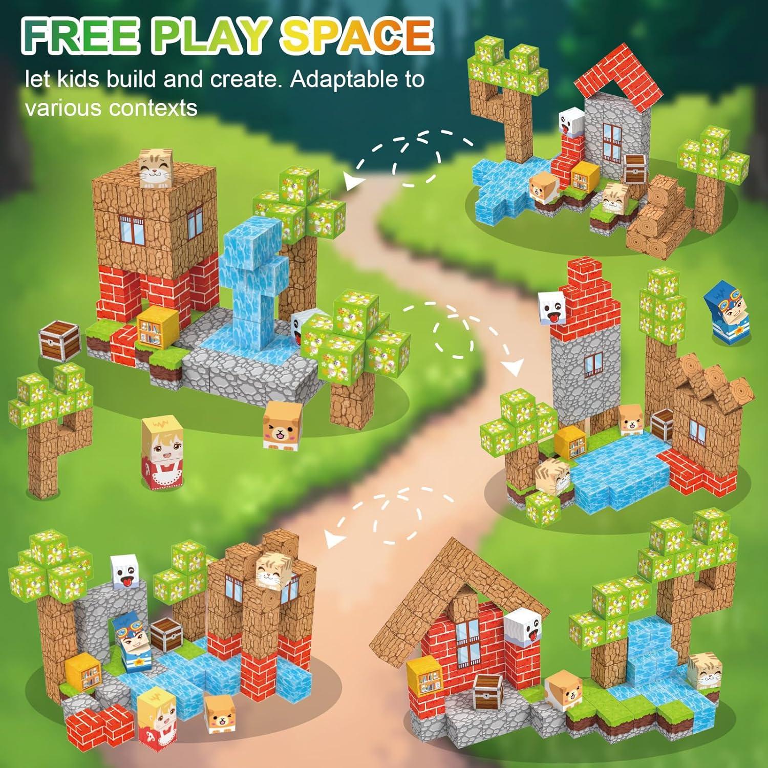 Bloques Magnéticos Crifeton 100 PCS Juguetes STEM 2 cm