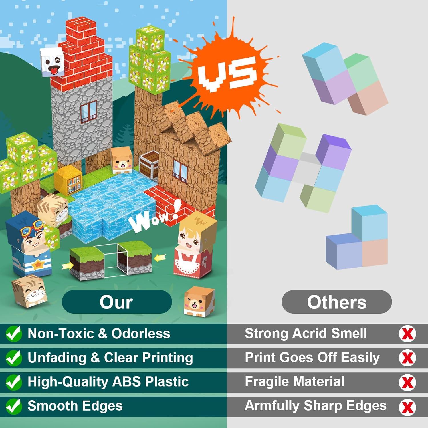 Bloques Magnéticos Crifeton 100 PCS Juguetes STEM 2 cm